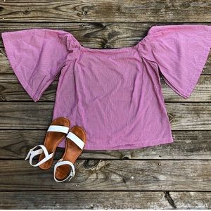 Banana Republic off the shoulder bell sleeve top